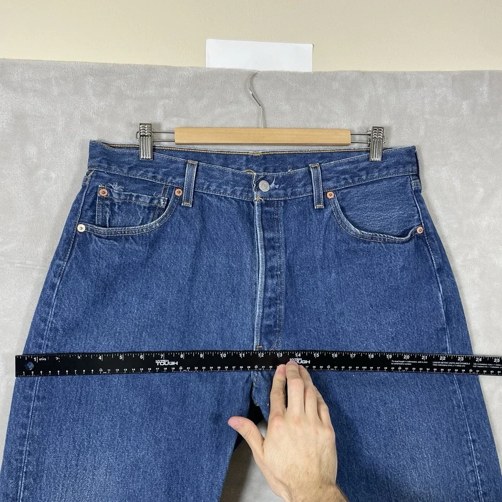 Vtg Levis 501xx Jeans Mens 38x30 (fit 34x27) Made in USA 501-0000 DARK WASH